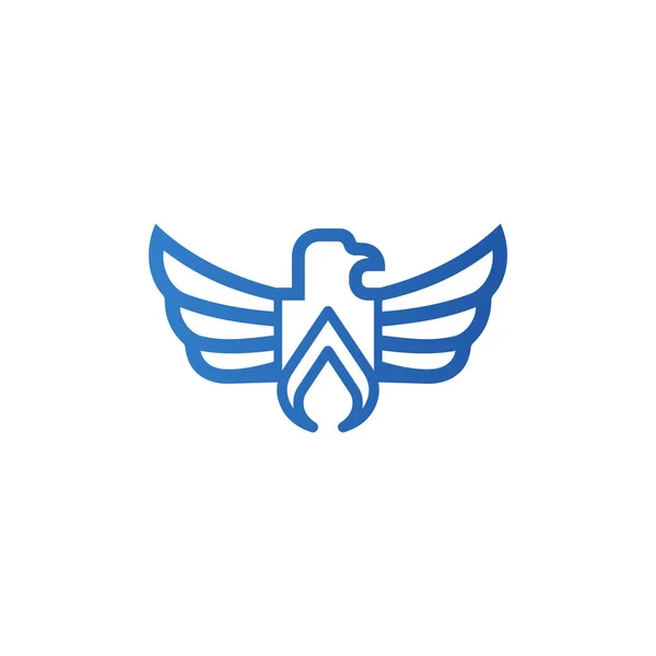 Guerrier Soldat Aigle Logo Vecteur Oiseau Abstrait Logo Design Aigle — Image vectorielle