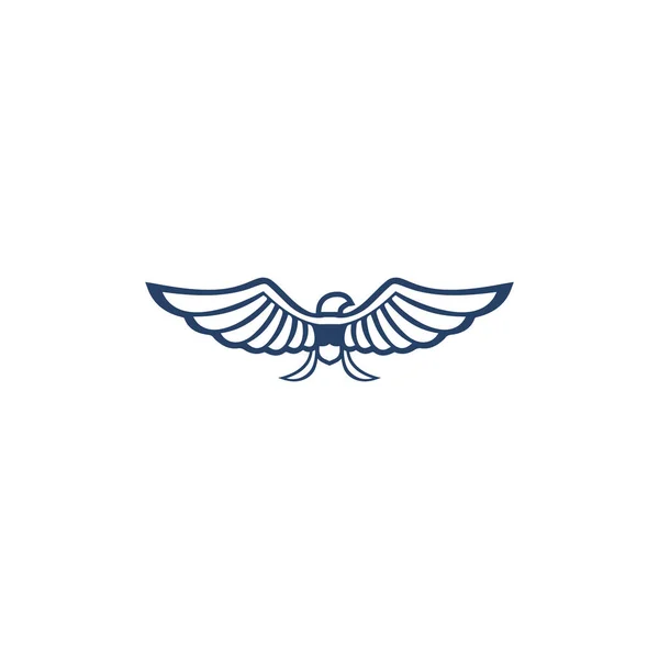 Guerreiro Soldado Águia Logotipo Vetor Pássaro Abstrato Logotipo Projeto Águia —  Vetores de Stock