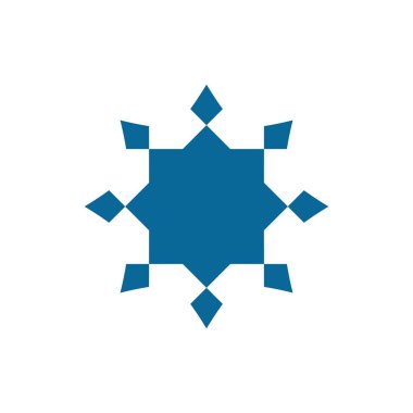 Anadolu Kültür Motifi Soyut Halı ve Halı Desenli Logo Türk Tasarım Şablonu Vektörü a53