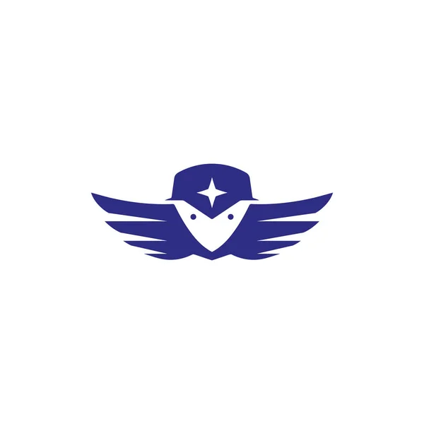Logotipo Cabeça Pássaro Silhueta Simples Logotipo Pombo — Vetor de Stock