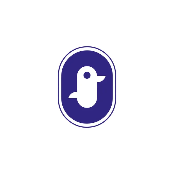 Vogelkopf Logo Einfache Silhouette Der Taube Logo Aa1 — Stockvektor