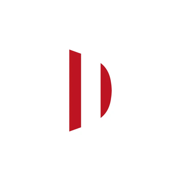 Dロゴデザイン簡単にキャッチーなDシンボル — ストックベクタ