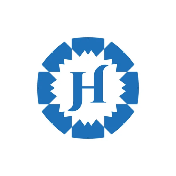 Hロゴデザイン簡単キャッチーなHシンボルA1 — ストックベクタ