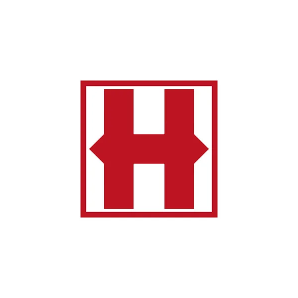 Hロゴデザイン簡単キャッチーなHシンボルA3 — ストックベクタ