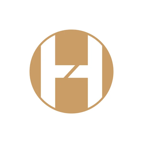 Hロゴデザイン簡単キャッチーなHシンボルA4 — ストックベクタ