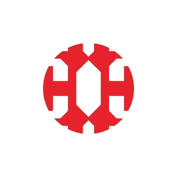 Hロゴデザイン簡単キャッチーなHシンボルAa2 — ストックベクタ