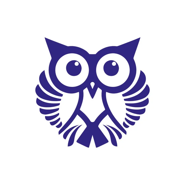 Civetta Logo Saggio Uccello Logo Gufo Simbolo Logo Istruzione A13 — Vettoriale Stock