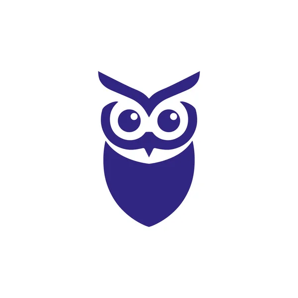 Sova Logo Moudrý Pták Logo Sova Symbol Logo Pro Vzdělávání — Stockový vektor