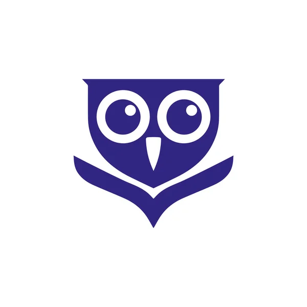 Eule Logo Weise Vogel Logo Eule Symbol Logo Für Bildung — Stockvektor