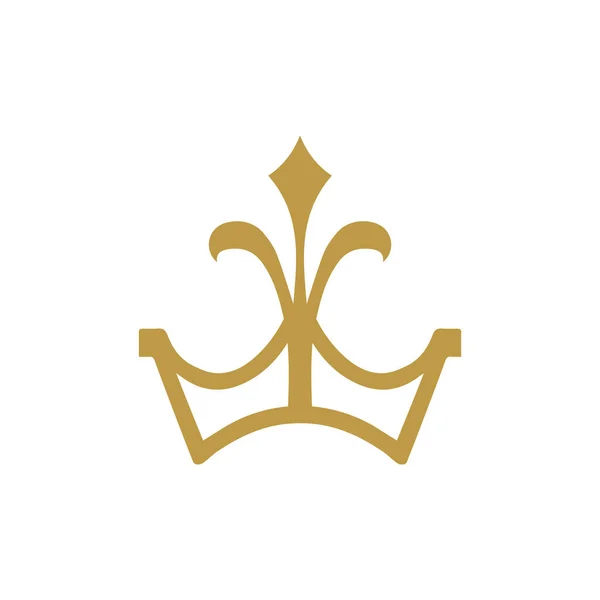 Logotipo Corona Real Símbolo Familia Arraigado Logotipo Del Reino — Vector de stock