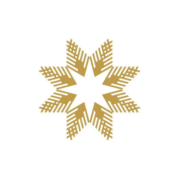 Stjärna Mönster Geometrisk Logotyp Stjärna Ikon — Stock vektor