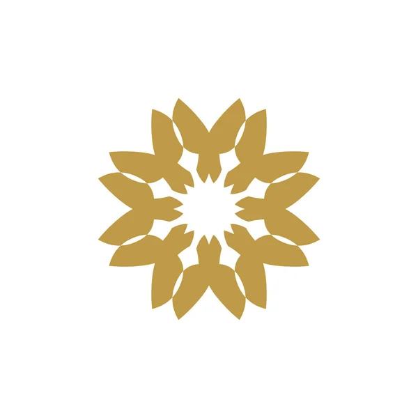 Biçim Lüks Fikir Deseni Eşsiz Renkli Soyut Mandala Logo Tasarımı — Stok Vektör