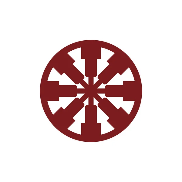 Biçim Lüks Fikir Deseni Eşsiz Renkli Mandala Logosu Tasarım Şablonu — Stok Vektör