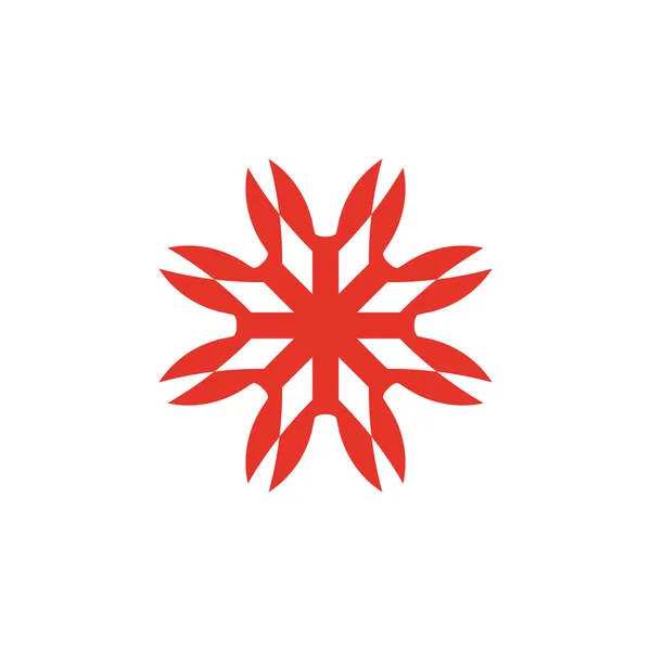 Biçim Lüks Fikir Deseni Eşsiz Renkli Mandala Logosu Tasarımı Şablon — Stok Vektör