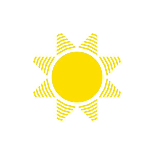 太陽のアイコン輝く午後の太陽のロゴ — ストックベクタ