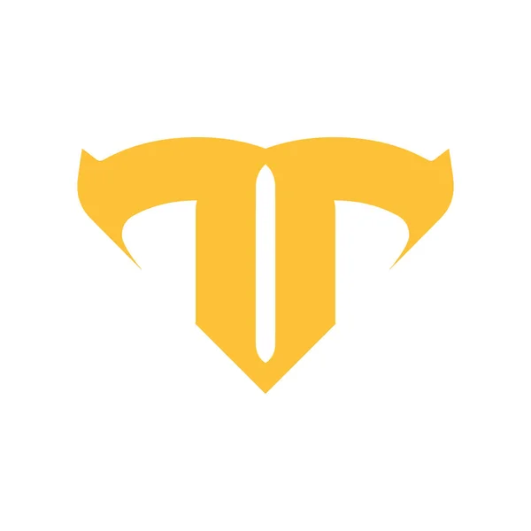 Tロゴデザイン簡単キャッチーなTシンボル2 — ストックベクタ