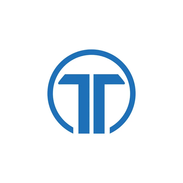 Tロゴデザイン簡単キャッチーなTシンボルAa2 — ストックベクタ