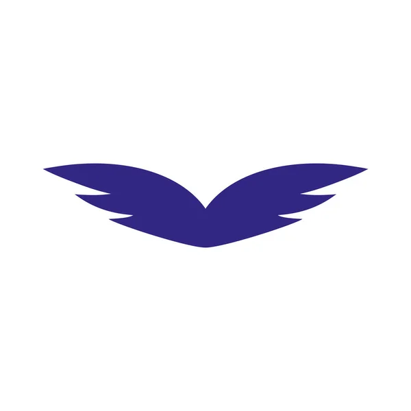 Asas Largas Voar Pássaro Logotipo Design — Vetor de Stock