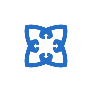 Vektör simgesi 4 köşeli şans sembolü iyi niyet logosu