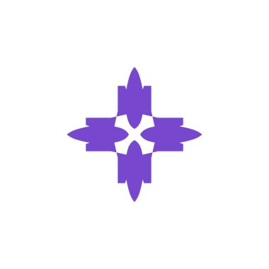 Vektör simgesi 4 köşeli şans sembolü iyi niyet logosu