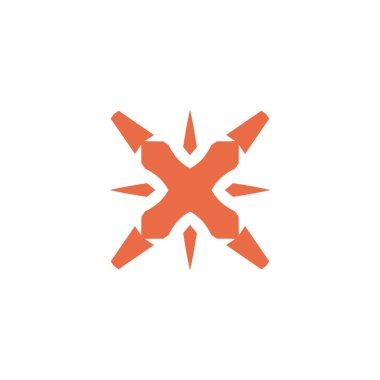 Köşeleri sivri olan vektör simgesi