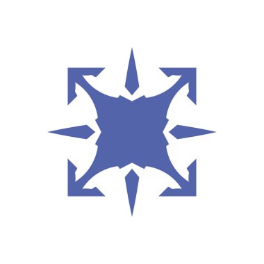 Köşeleri sivri olan vektör simgesi