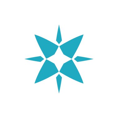 Köşeleri sivri olan vektör simgesi