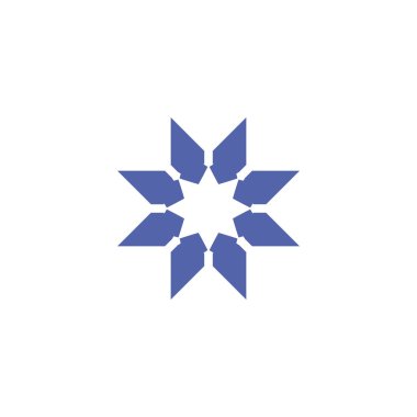 Köşeleri sivri olan vektör simgesi