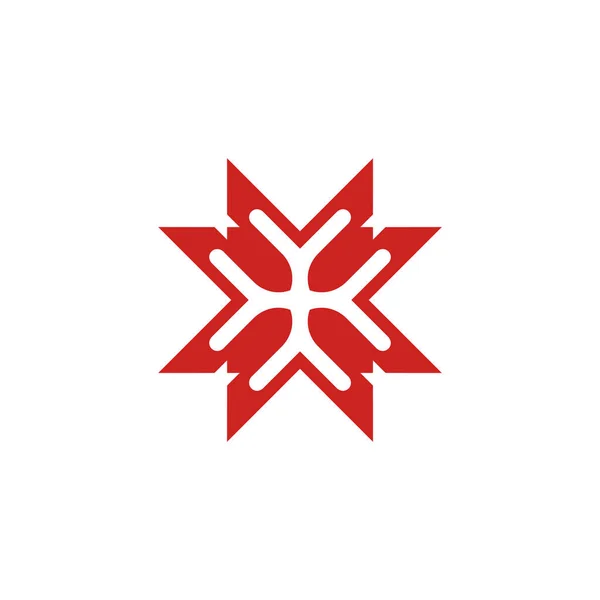 Ikona Wektorowa Proste Logo Narożnikami Spiczastymi — Wektor stockowy