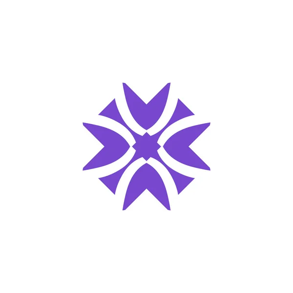 Ícone Vetor Logotipo Simples Com Cantos Pontiagudos — Vetor de Stock