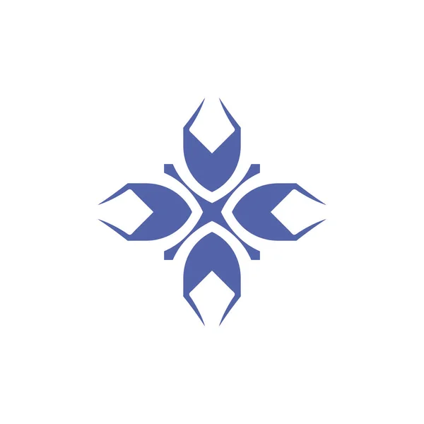 Vektorikonen Enkel Logotyp Med Spetsiga Hörn — Stock vektor