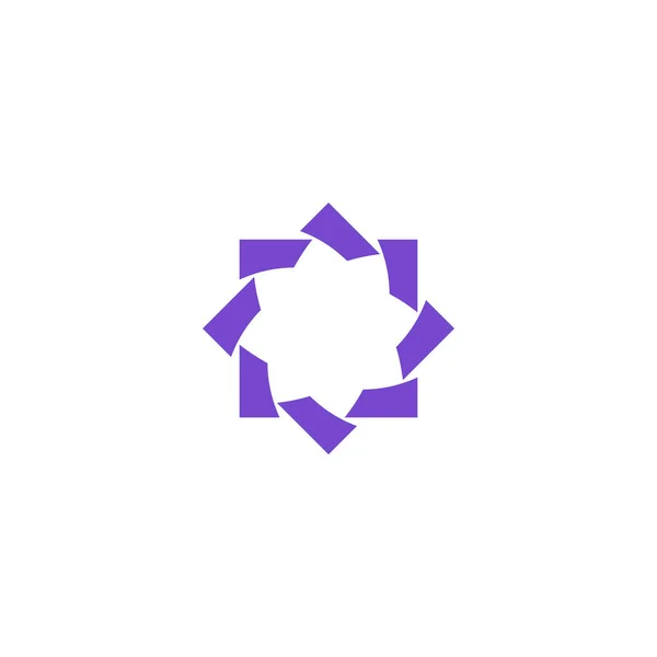Vector Pictogram Eenvoudig Logo Met Puntige Hoeken — Stockvector