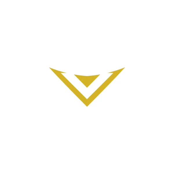 Ícone Vetor Logotipo Simples Com Cantos Pontiagudos — Vetor de Stock