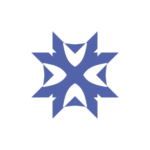 Icono Vector Logotipo Simple Con Esquinas Puntiagudas — Vector de stock
