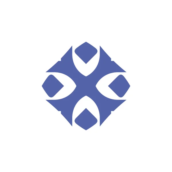 Icona Vettoriale Logo Semplice Con Angoli Appuntiti — Vettoriale Stock