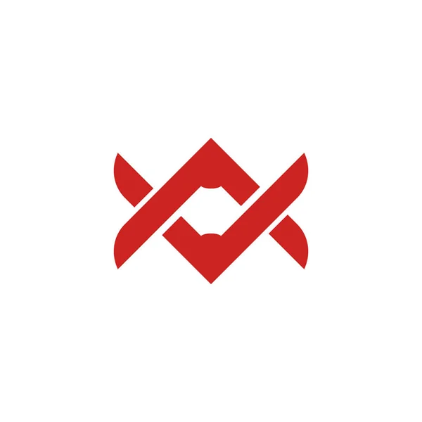 Ícone Vetor Logotipo Simples Com Cantos Pontiagudos —  Vetores de Stock