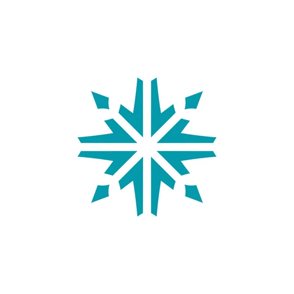 Vektorikonen Enkel Logotyp Med Spetsiga Hörn — Stock vektor