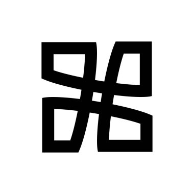 dört yapraklı yonca çizgisi logosu