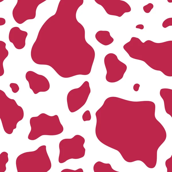 Vector Seamless Pattern Color Year 2023 Viva Magenta Cow Animal — Stock Vector