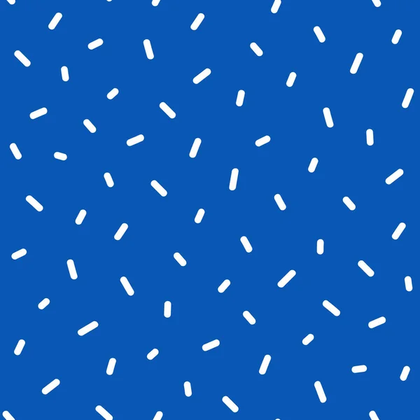 Vektorový Abstraktní Modrý Monochromatický Bezešvý Vzor Chaotickými Liniemi Pozadí Kawaii — Stockový vektor