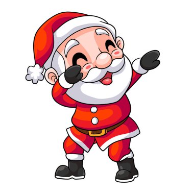 çizgi film Noel Baba dublajı beyaz arka planda izole edildi