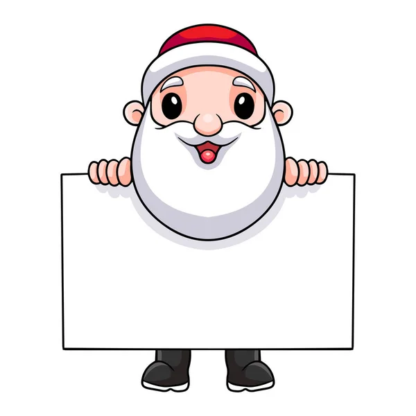 Карикатура Санта Клауса Показывает Чистый Знак — стоковый вектор