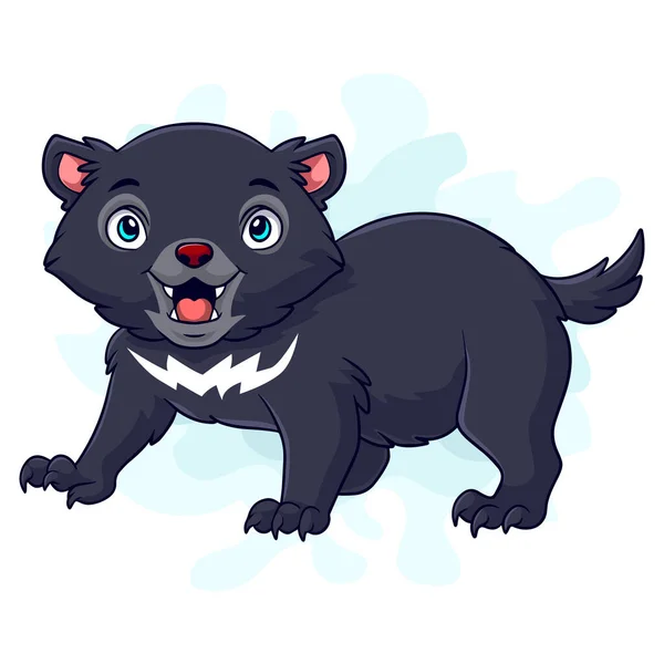 Мультфильм Смешной Tasmanian Devil Изолированный Белом Фоне — стоковый вектор