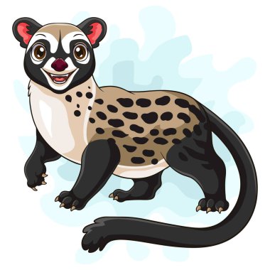 Cartoon Civet isolated on white background clipart