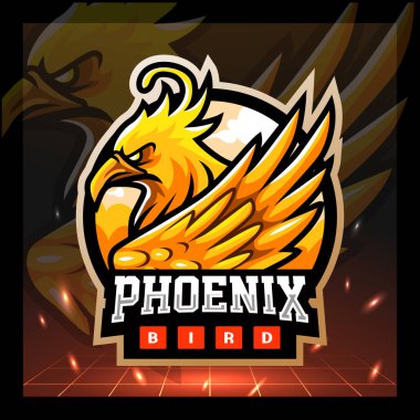Phoenix esport logo maskotu tasarımı