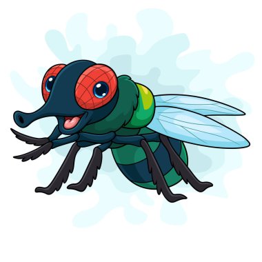 Çizgi film beyaz arka planda uçar