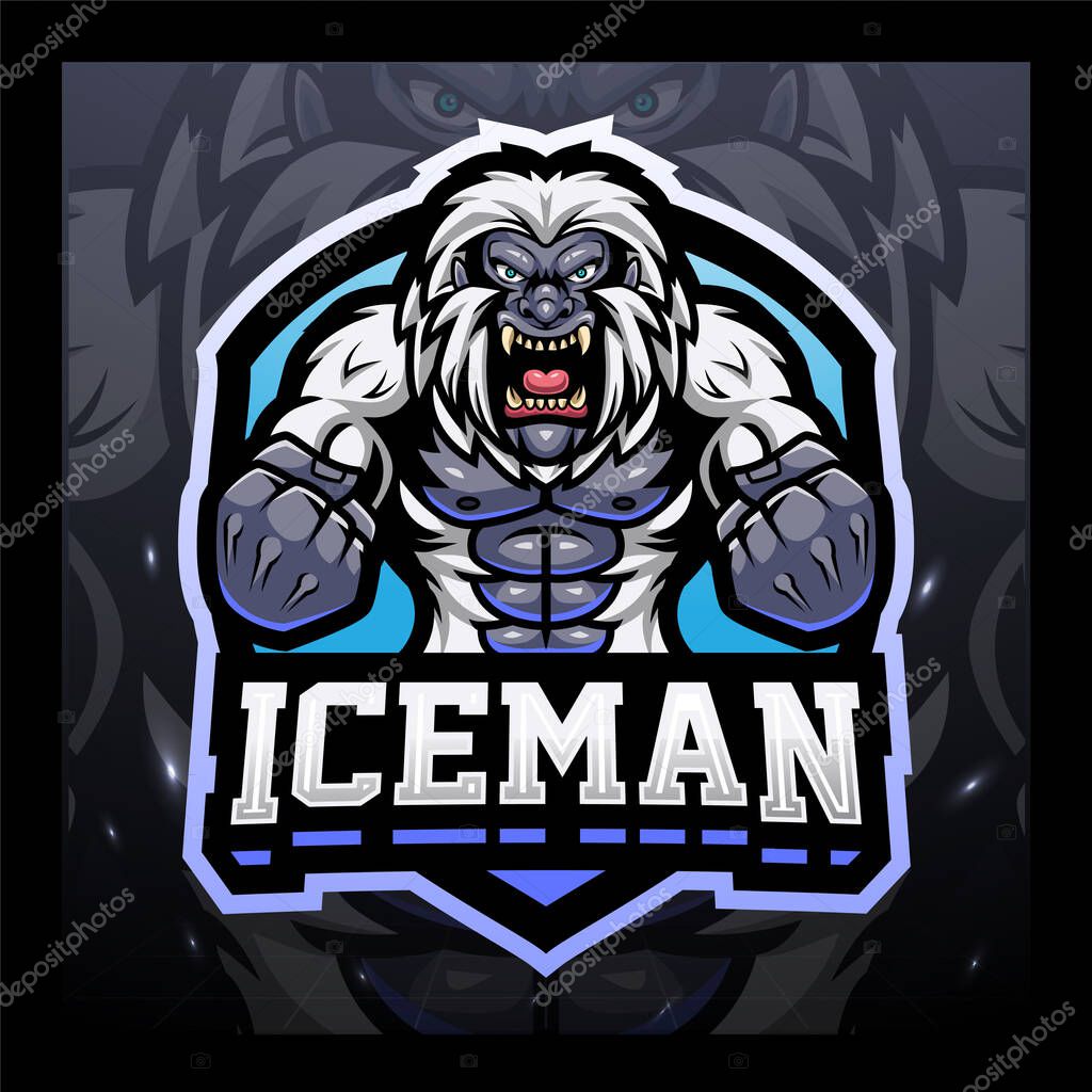 Big foot mascot e sport logo design