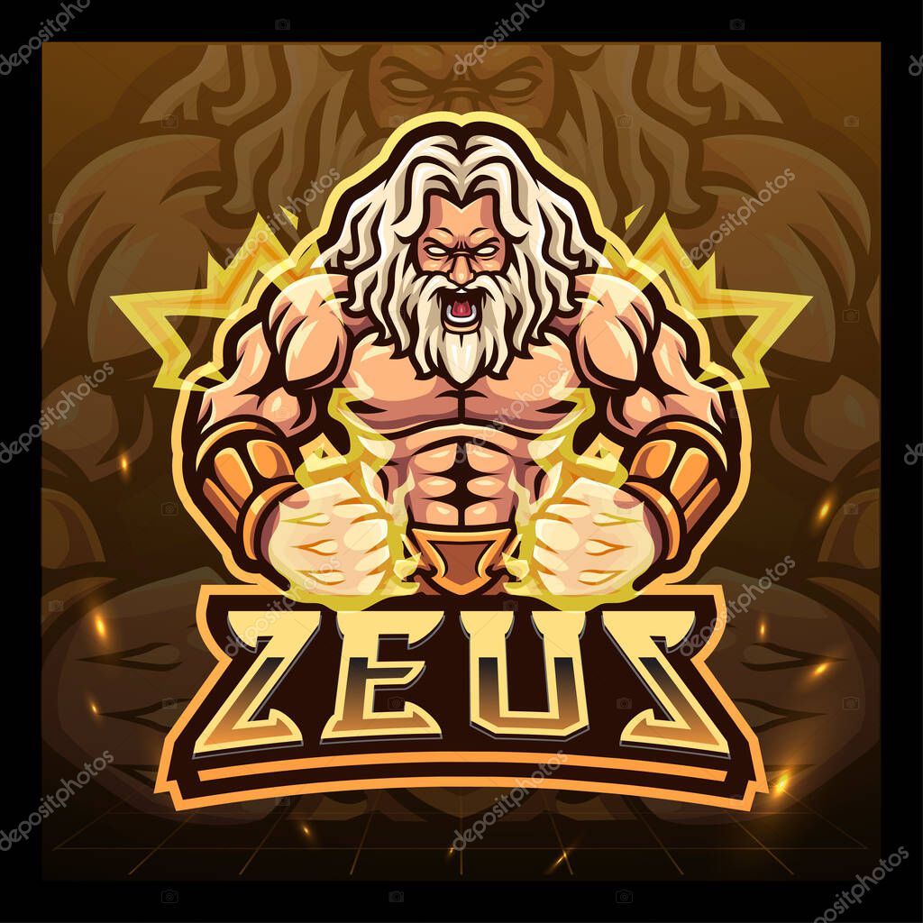 Zeus esport mascot logo design
