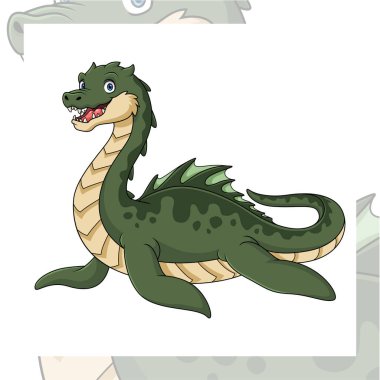 Loch ness mitolojisi yaratıkları maskot karakter tasarımı