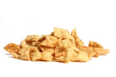 Beyaz Restauranttan Çıtır Kızarmış Wonton Yığını